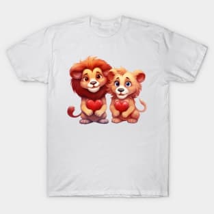 Valentine Lion Couple T-Shirt